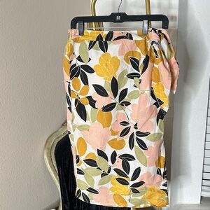 Rachel Zoe Vibrant Floral Skirt with Elastic Waist